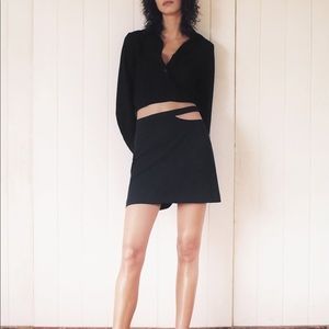 NWT Zara cut out mini skirt